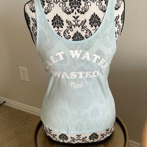 PINK tank in baby blue